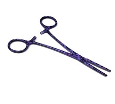 Doll Making Tool 5.5" Locking Hemostat Forceps STR Serrated Jaws, Leopard Print