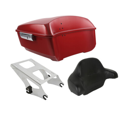 King Pack Trunk Pad Mount Rack Fit For Harley Tour Pak Touring 14-Up Wicked Red