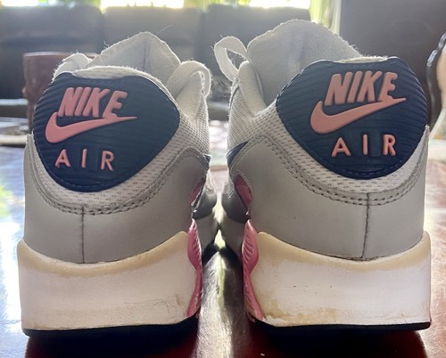 Nike Air Max 90 Essential Trainers 616730-104 White Pink Women's Size 8.5 - Picture 5 of 6