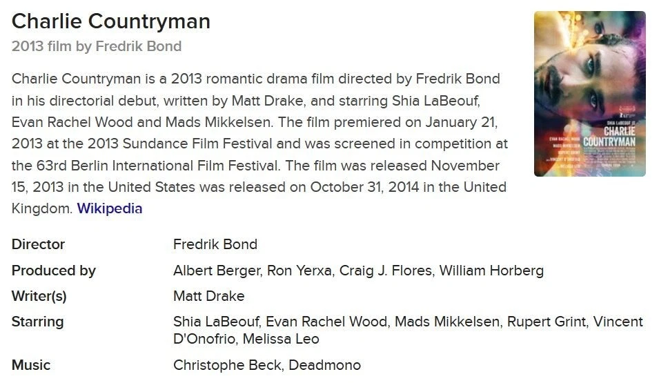 Charlie Countryman [2013] (Blu-ray, 2014) Shia LaBeouf,Not a Scratch! USA! - Image 4 of 4
