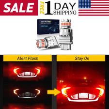 AUXITO 3157 CANBUS Red LED Strobe Flashing Blinking Brake Tail Light Bulbs EO A