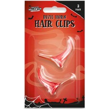 Halloween Devil Horn Hair Clips - 2 Pack Fancy Dress Costume Easy Decoration