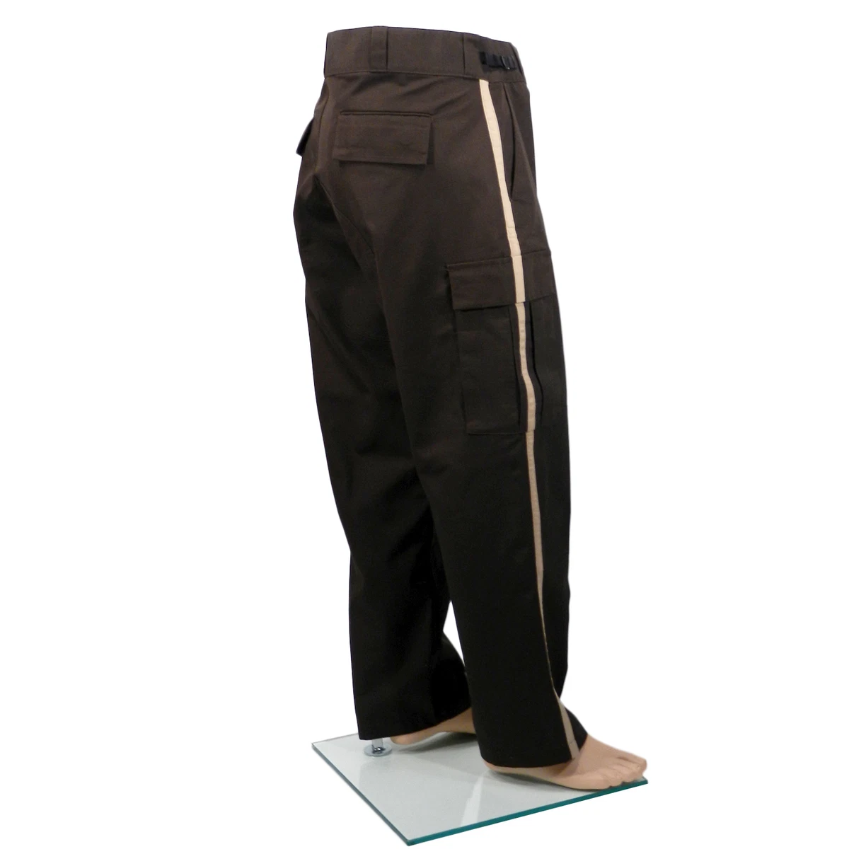 REAL SHERIFF/POLICE PANTS, BROWN W/TAN STRIPE, SIZE 48XL, NEW, $135 RETAIL!!