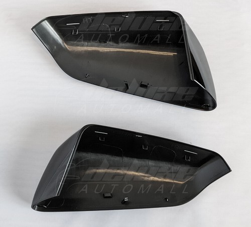 Gloss Black Clip Replacement Mirror Covers FOR 2018-24 Chevy Equinox GMC Terrain - Picture 2 of 3
