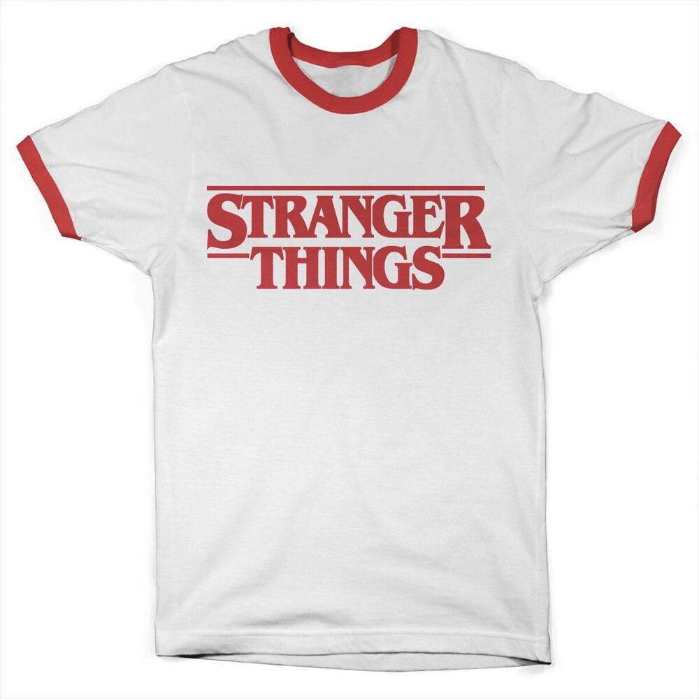 Футболка с логотипом Stranger Things Ringer Tee Бело-красная