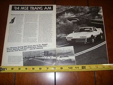 1984 Mse Pontiac Trans Am Mecham - Original Article
