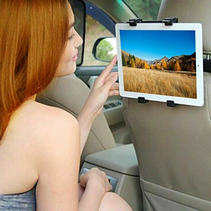 Universal In Car Headrest Back Seat Holder Mount for Apple iPads & Samsung Tabs - Image 2 of 4