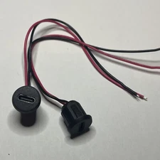 2 USB Type-c Waterproof Connector Welding Wire Female Socket. Fast Shipping