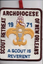 1971 Archdiocese Of New Orleans Scout Retreat patch