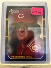 1987 Donruss Pete Rose Cincinnati Reds #186 Baseball Card, 1st Base, MGR. (NM)