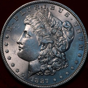 Uncirculated 1887 Philadelphia Mint Silver Morgan Dollar