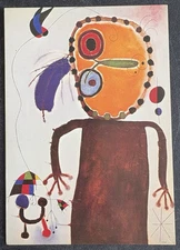 art postcard Miro Disque Rouge a la Poursuite de l'alouette unposted