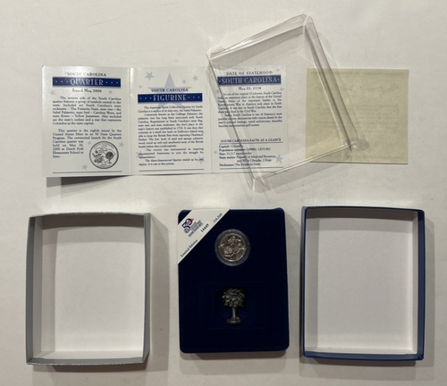SOUTH CAROLINA COIN & FIGURE SET American Spirit Hallmark 2000 COA US MINT LTD - Picture 11 of 19