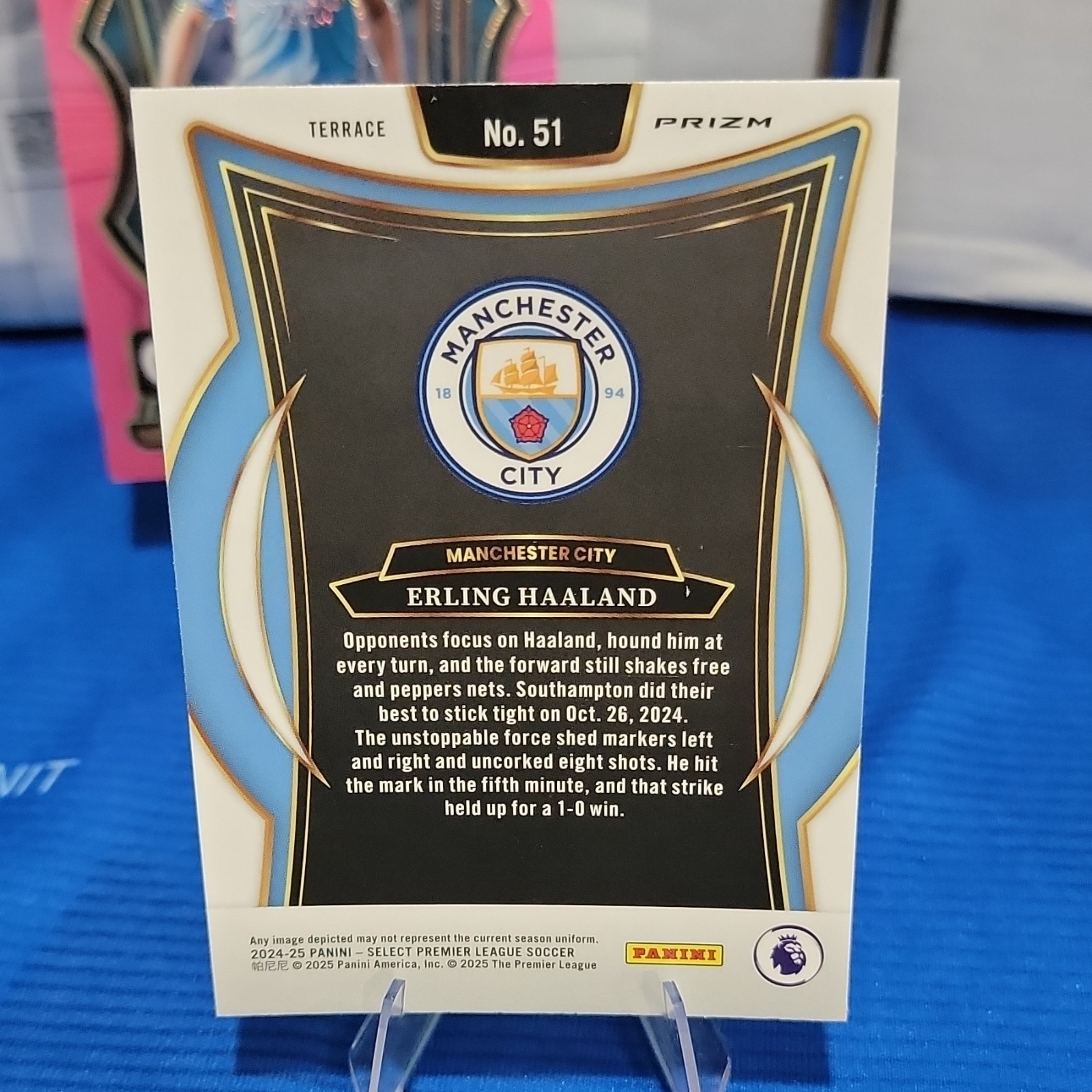 Panini 2024-25 Select Premier League Man City Prizm 5-Card Lot Haaland view 5