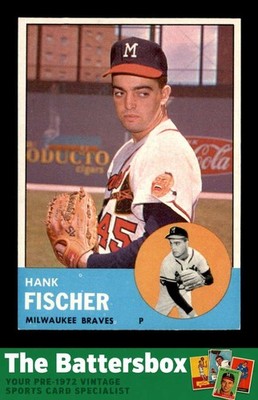 1963 Topps #554 Hank Fischer RC NM/NM+ X3756106