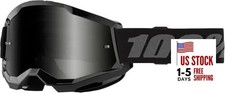100-Percent Strata 2 Sand Goggles OSFM Black/Smoke Lens