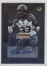 2015 Contenders Draft Picks College Ticket Blue Foil Markus Golden #222 Auto 0c2