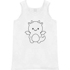 'Happy Dragon Outline ' Adult Vest / Tank Top AV056803