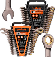 24-piece Ratcheting Wrench Set Metric And Sae Ratchet Combination Wrenches S
