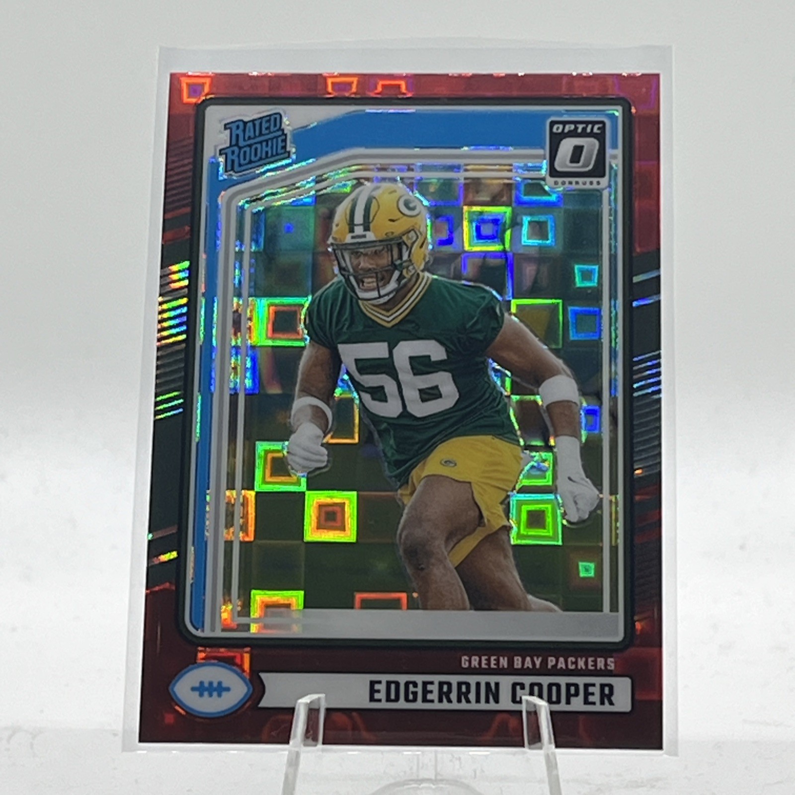 2024 Donruss Edgerrin Cooper Optic Rated Rookie Preview Red Pandora #325 Packers