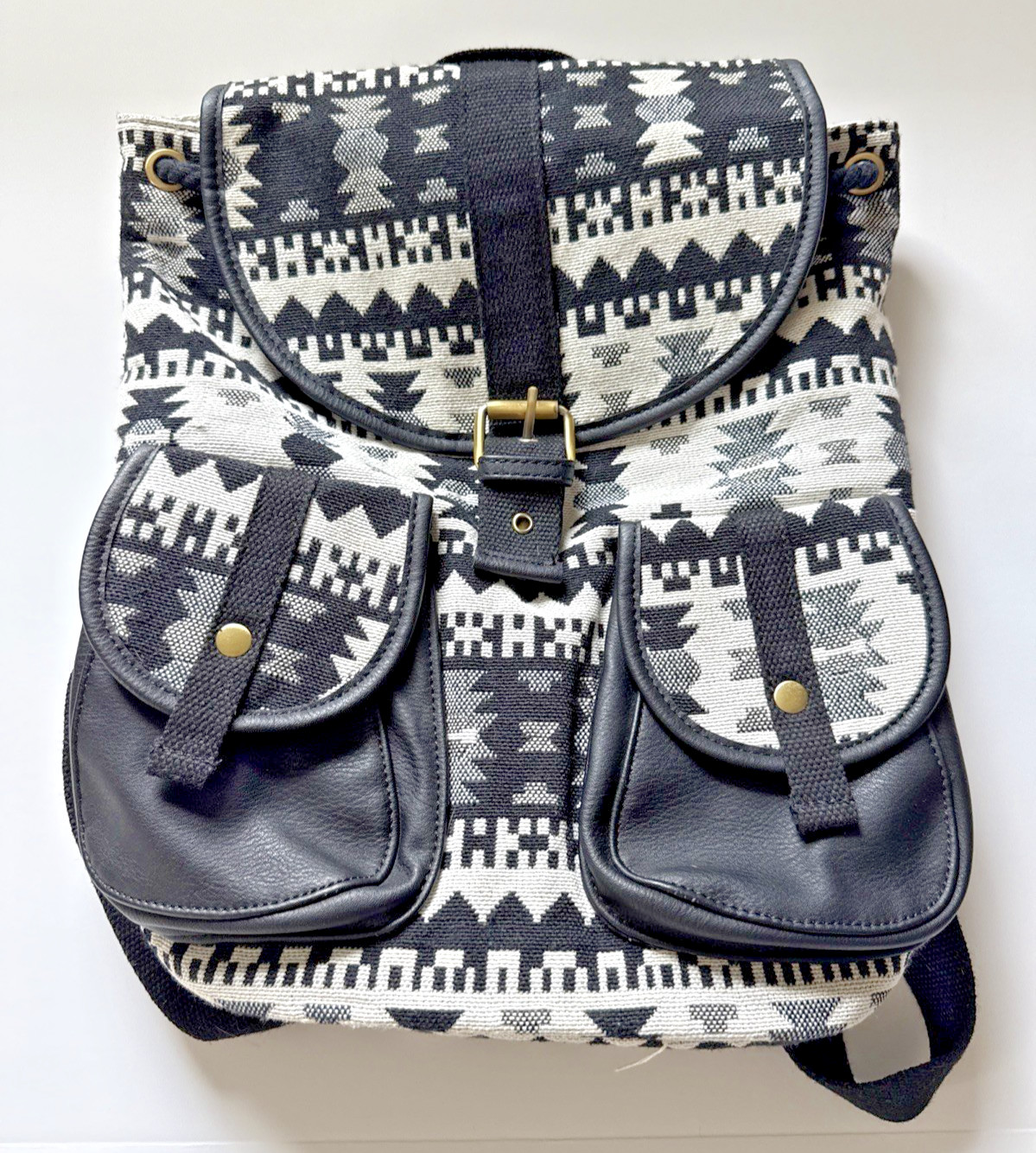 Mooloola Aztec Backpack Front Pockets Drawstring … - image 2