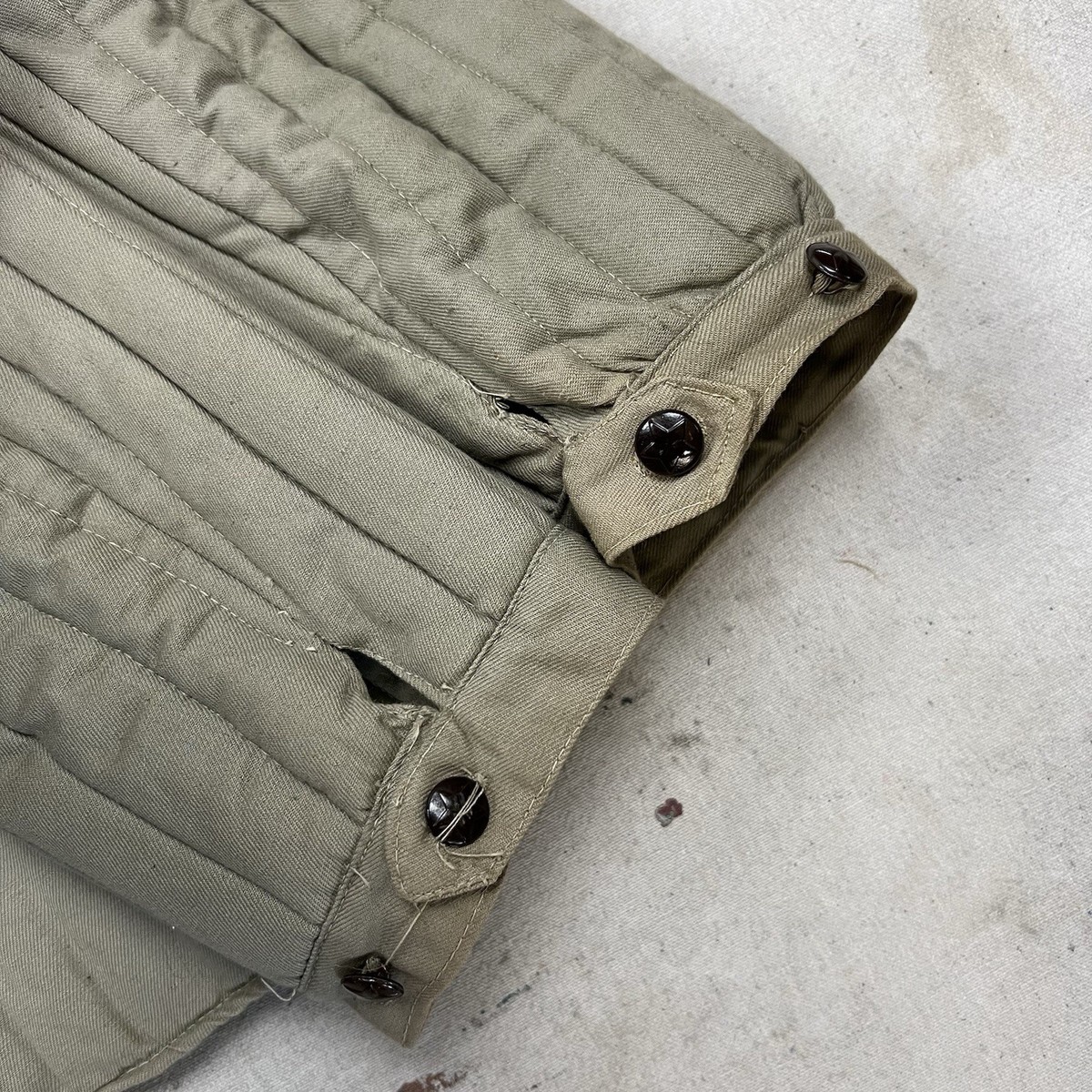 Vintage 70s USSR Soviet Union Telogreika Quilted Liner Jacket Men