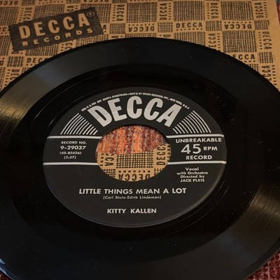 Kitty Kalen Little Things Mean A Lot 45 rpm 1954