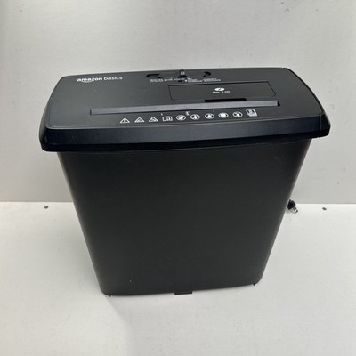 Amazon Basics 8-Sheet Strip-Cut Shredder, 3.4 gal Bin, Black