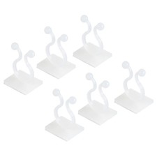 100pcs Plant Clips, Climbing Fixture Sticky Hook Self-Adhesive Clip, White