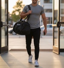 MVMI Black Duffel Bag Travel Gym Sports Carry On Zip Closure New With Tags