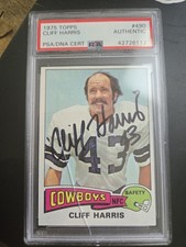 1975 Topps CLIFF HARRIS #490 Rookie RC Autographed Auto Card PSA/DNA HOF Read!