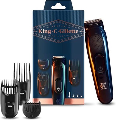 GILLETTE KING C TRIMMER ZUM SCHNEIDEN VON BART UND STACHELBART   KABELLOS 