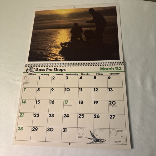 Vintage 1982 Bass Pro Shop Gutschein Wandkalender - Bild 5 von 14