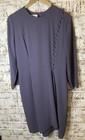 <!--F#f_0-->Discovery Vintage Dress Size12 Covered Buttons Lined Long Sleeve Australian Made<!--F/-->
