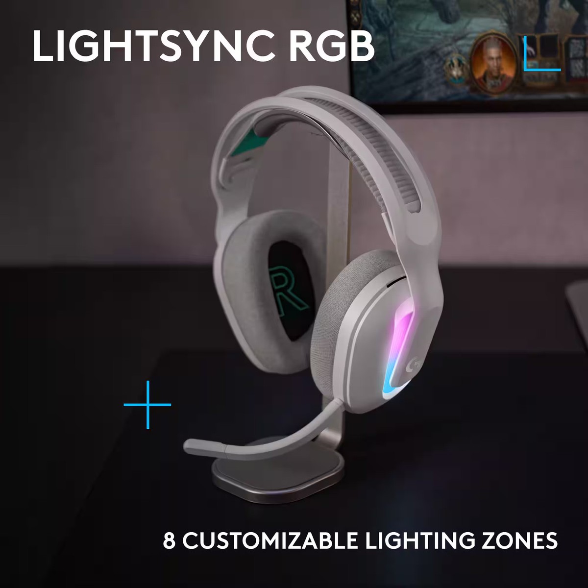 美品 Logicool G522 LIGHTSPEED WHITE Logitech G522 LIGHTSPEED Wireless Gaming Headset for PC