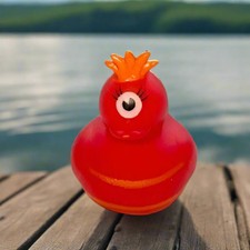 One-Eyed Red Monster Rubber Duck