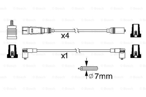 IGNITION CABLE SET LEADS KIT BOSCH 0 986 356 338 A FOR SEAT TOLEDO I,CORDOBA - Picture 7 of 10