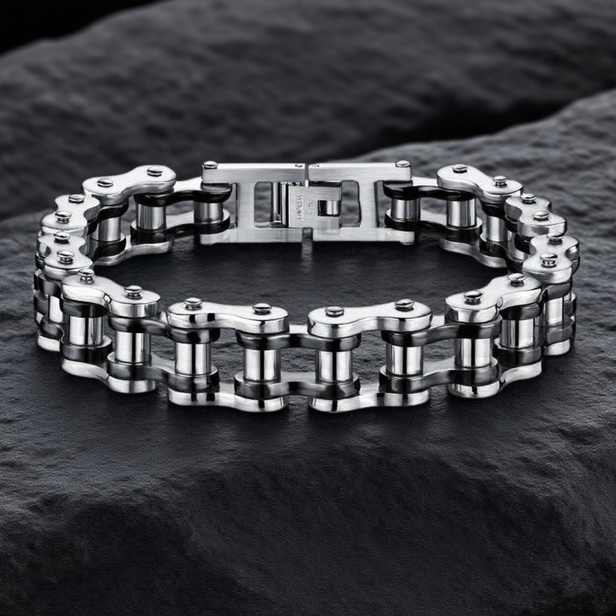 Men's Fashion Bracelet Stainless Steel Motorcycle Bike Chain