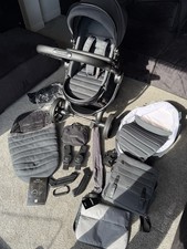 iCandy Peach 7 Dark Grey Full Bundle With Carrycot, Seat, Adapters, Footmuff Etc