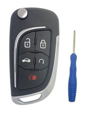 Upgraded Modified Key Fob Case Replacement for Chevy Cruze Camaro 5 Buttons