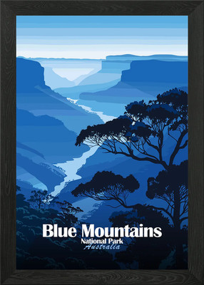 Blue Mountains National Park Austra Framed Wall Art Poster Canvas Print Picture