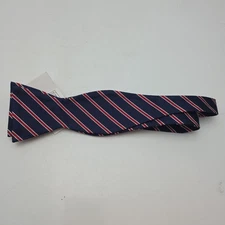 Jos A Bank Navy Red Stripe Self-Tie Bow Tie – New With Tags