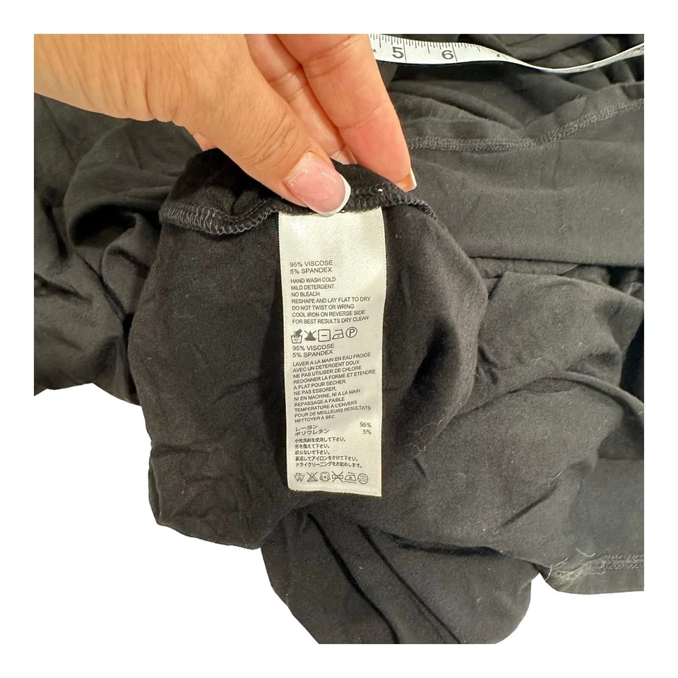 Maxi Vestido Tommy Bahama Mujer Talla Pequeña Negro Lentejuelas Halter Cuello Elástico Foto 4 de 4