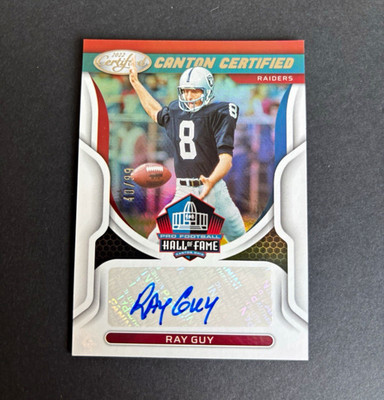 Panini 2022 Certified Ray Guy Raiders Canton Certified Sigs Auto /99