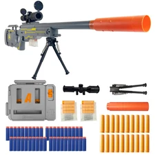 AWM Sniper Rifle Toy Yellow Set Soft bullet toy Sniper Rifle Series, Suction Dar
