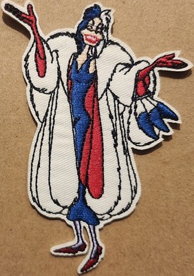 Cruella de Vil from Disney 101 Dalmations embroidered Iron on patch