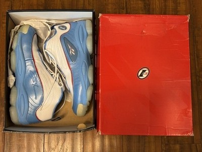 RARE Reebok Iverson Legacy Blue White Red Size 10.5 Mens Basketball Shoes
