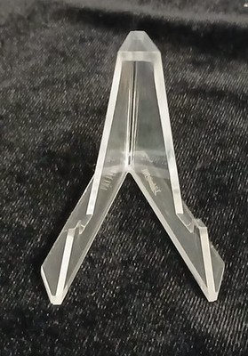 lot of 10 miniature triangular 1 5/8 high acrylic coin holders Jule-Art