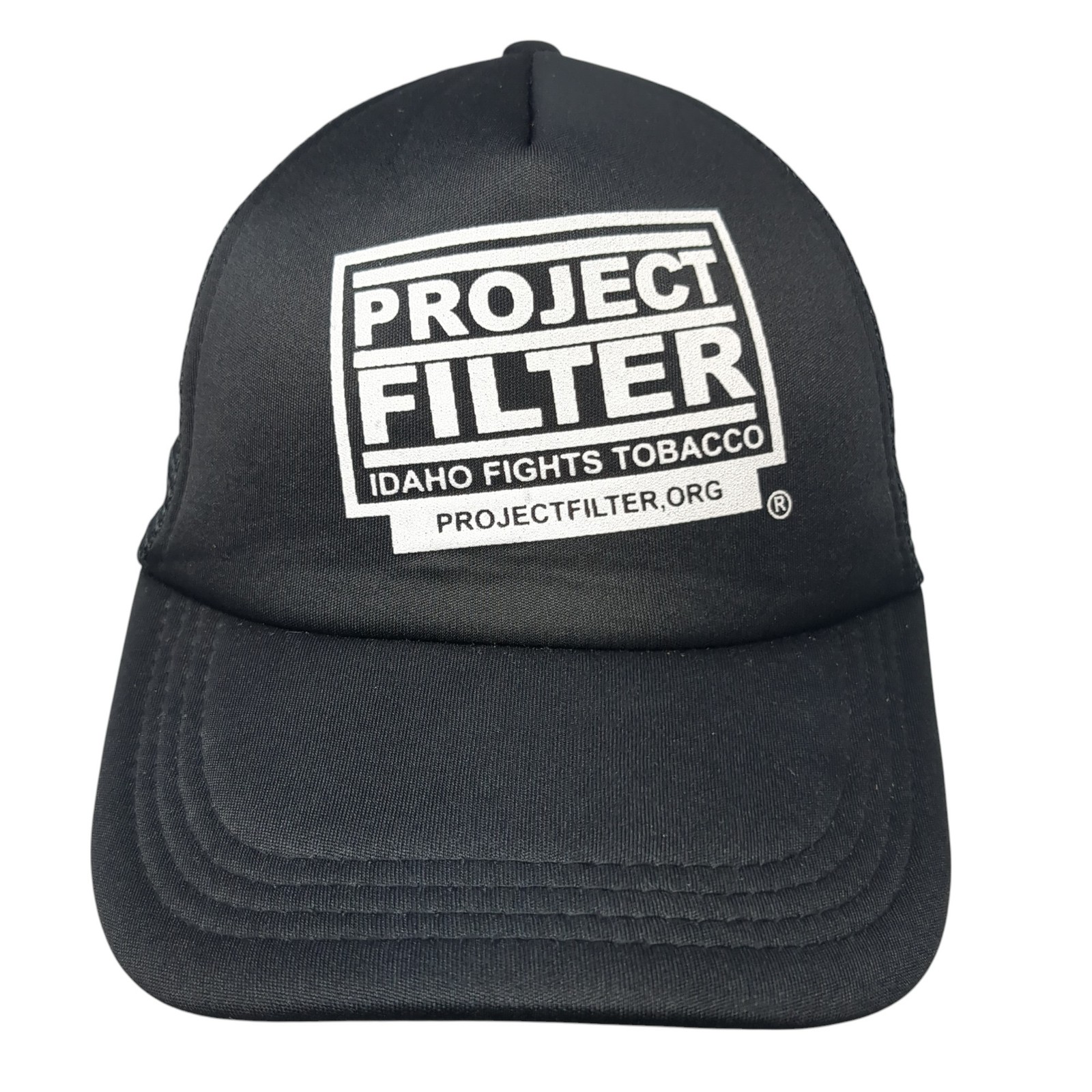 Project Filter Snapback Mesh Back Trucker Hat Bla… - image 1