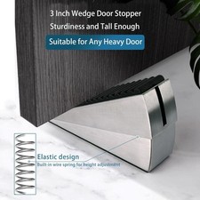 Wear Resistance Heavy Duty Door Stopper Spring Stainless Steel Door Stop Wedge